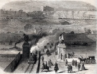 Abriss des Trocadero in Paris 1866