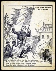 Emphatische Allegorie des Krieges zwischen Frankreich und China, Ende des 19. Jahrhunderts