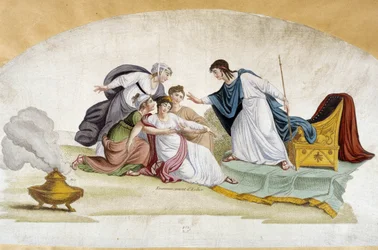 Esthers Ohnmacht - Fächerprojekt, ca. 1810