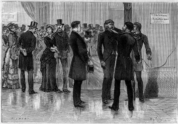 Erfahrung von telefonischen Übertragungen ohne Empfänger gemacht bei der „Societe de Physique“ in Paris, 16. April