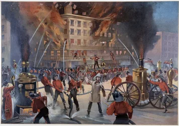 Feuer und Feuerwehr in New York