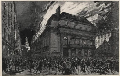 Brand der Opéra Comique in Paris am 25. Mai