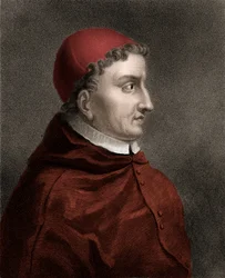 Francisco Jimenez de Cisneros (Gonzalo Jimenez de Cisneros) (1436-1517) Kardinal, religiöser Reformer und spanischer Staatsmann - Stich aus dem 19. Jahrhundert