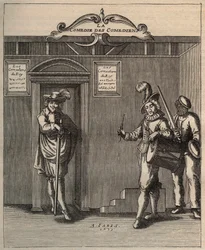 Frontispiz von Die Komödie der Komödianten, Gedicht neuer Erfindung von Georges de Scudery - 1635