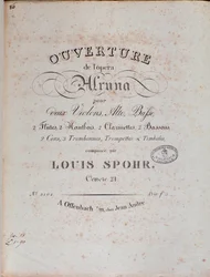 Frontispiz der Partitur der Ouvertüre von Alruna von Louis Spohr