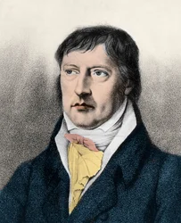 Georg Wilhelm Friedrich Hegel (1770-1831) englischer Philosoph, Gravur um 1825