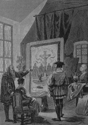 Deutscher Bauernkrieg (1524-1526): Jos Fritz der Maler in Heilbronn, Jos Fritz (geboren 1470; gestorben 1525) war der Initiator der Bundschuh-Bewegungen in Untergrombach, Lehen und am Oberrhein