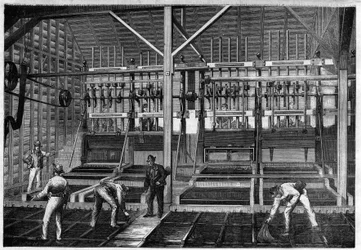 Goldabbau: Goldquarz-Schleifwerkstatt in den Goldminen von Neuseeland