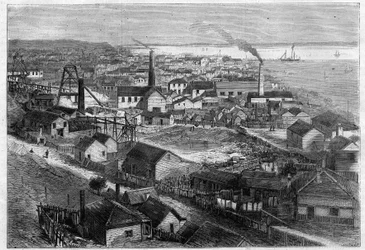 Goldminen in Grahamstown, Neuseeland