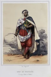 Kopf des Regains in Algerien in der zweiten Hälfte des 19. Jahrhunderts.