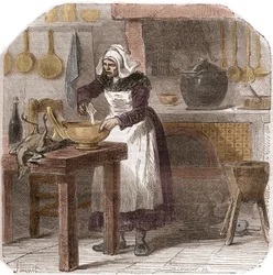 Hélène Jégado (1803-1852), französische Hausangestellte, Serienmörderin und Giftmischerin - Stich aus dem 19. Jahrhundert