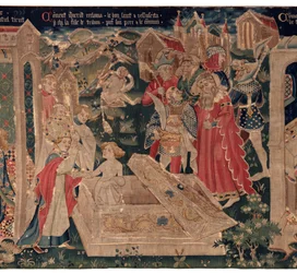 Geschichte von Saint Piat und Saint Eleuthère, Szene 12: Die Auferstehung der Tochter des Tribuns