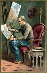 Horace Vernet (1789 - 1863), französischer Maler. Chromolithographie des 19. Jahrhunderts.