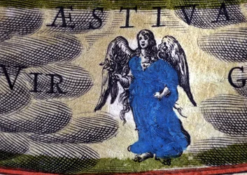 Horoskop: Sternzeichen Jungfrau. 16. Jahrhundert Gravur