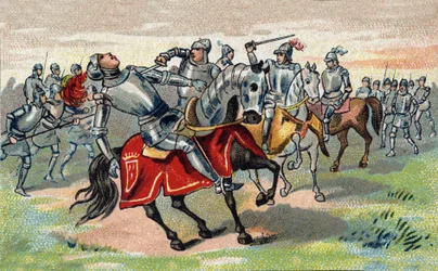 Hundertjähriger Krieg: Jean Talbot (1390-1453), 1. Earl of Shrewsbury, 7. Baron Talbot, Ritter des Hosenbandordens 1424, getötet in der Schlacht von Castillon 1453. Chromolithographie