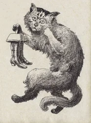 Illustration zu „Der gestiefelte Kater“ von Charles Perrault