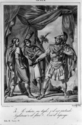 Illustration zu Szene 3 aus Akt IV von „Ajax“ von Ugo Foscolo, 19. Jahrhundert