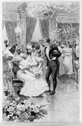 Illustration von „Le Rouge et le Noir“ von Stendhal. Gravur aus dem späten 19. Jahrhundert