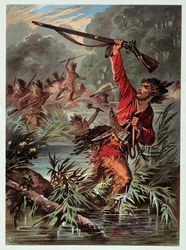 Illustration von „Lederstrümpfe“ von F. Cooper