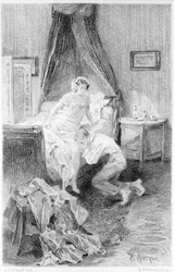 Illustration zu Stendhals "Rot und Schwarz". 1830.
