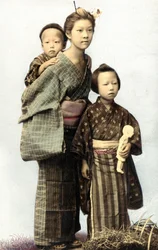 Japanische Kinder, Ende des 19. Jahrhunderts