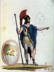 Jason Charakter. Für die Oper Medee von Luigi Cherubini (1760-1842) für eine Aufführung an der Scala (Mailand, Italien) 1822-1823