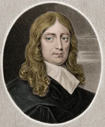 John Milton 1608-1674 - Gravur - 19. Jahrhundert