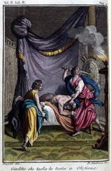 Judith schneidet Holofernes den Kopf ab