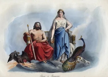 Jupiter und Juno - Gravur aus 