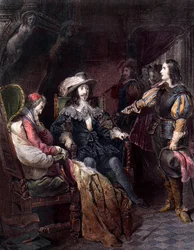 LUDWIG XIII., König von Frankreich mit Henri Coiffier de Ruze d