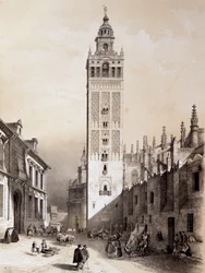 La Giralda, Sevilla, „Künstlerisches und Monumentales Spanien berühmter Orte und Denkmäler Spaniens“ von Don Genaro Perez de Villa