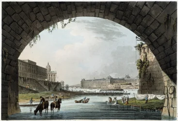 La Monnaie, 4 Nationen in Paris, gesehen von J. C. Mats, veröffentlicht von W. Miller in London, 1806