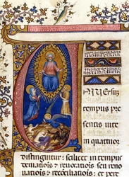 Das Jüngste Gericht. Manuskript aus dem 15. Jahrhundert. Mailand, Biblioteca Nazionale Braidense