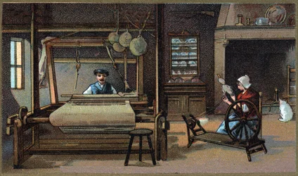 Chromolithographie aus dem späten 19. Jahrhundert.