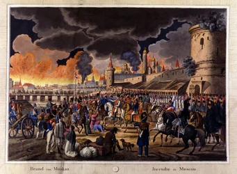 Der große Brand von Moskau im September 1812.