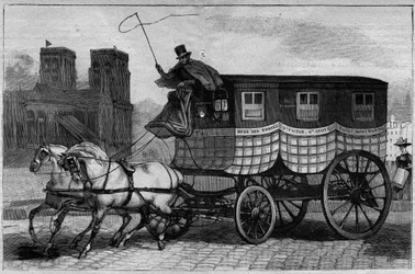 Die Omnibusse von Paris im 19. Jahrhundert: der Schotte - Gravur von 1892