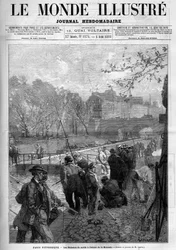 Die Morgenfischer an der Schleuse de la Monnaie in Paris. In „Le Monde Illustré“