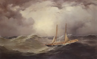 Livonia nach dem Verlust des Bugspriets im Atlantik, 1871