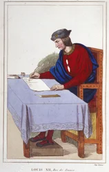 Ludwig XII. (1462 -1515), König von Frankreich Gravur von 1830