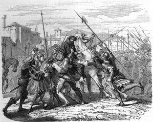 Ludwig der Mohr gefangen genommen (1500).