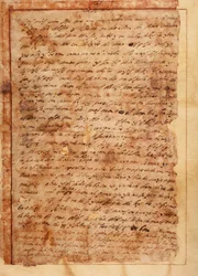 Manuskript. Brief Nr. 7 an die Nonnen von Beas de Segura (Carta nº 7 de S. Juan de la Cruz desde Málaga a las monjas de Beas de Segura). Papier. 18. November 1585.