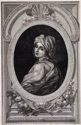 Medaillonporträt von Päpstin Johanna - in "Histoire des popes" von Maurice Lachatre