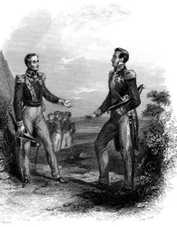 Treffen zwischen José de San Martín und Simón Bolívar