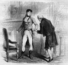 Begegnung zwischen dem italienischen Komponisten Niccolò Vito Piccinni (1728-1800) und dem ersten Konsul Bonaparte (Napoleon I.)