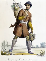 Mingrelien, Traubenhändler in Russland im 19. Jahrhundert