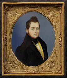 Miniaturporträt von Camillo Benso, Graf von Cavour (Gemälde)