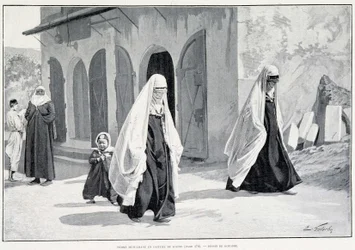 Muslimische Frauen in Bosnien. In Tour du monde 1/1896