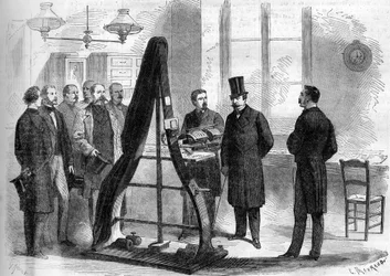 Napoleon III. besuchte 1866 die Büros des elektrischen Telegrafen im Innenministerium