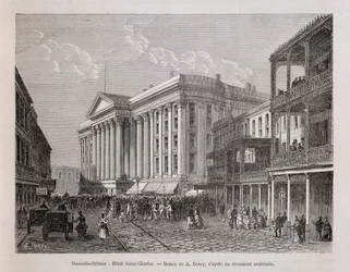 New Orleans: Hotel Saint-Charles - in „Le tour du monde“, 2. Semester 1876