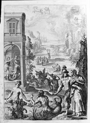 Ovid - Illustration für Buch 15 - (P. Ovidii Nasonis Metamorphose libri XV mit Anmerkungen von Thomas Farnaby (Farnabia) (1575-1647))